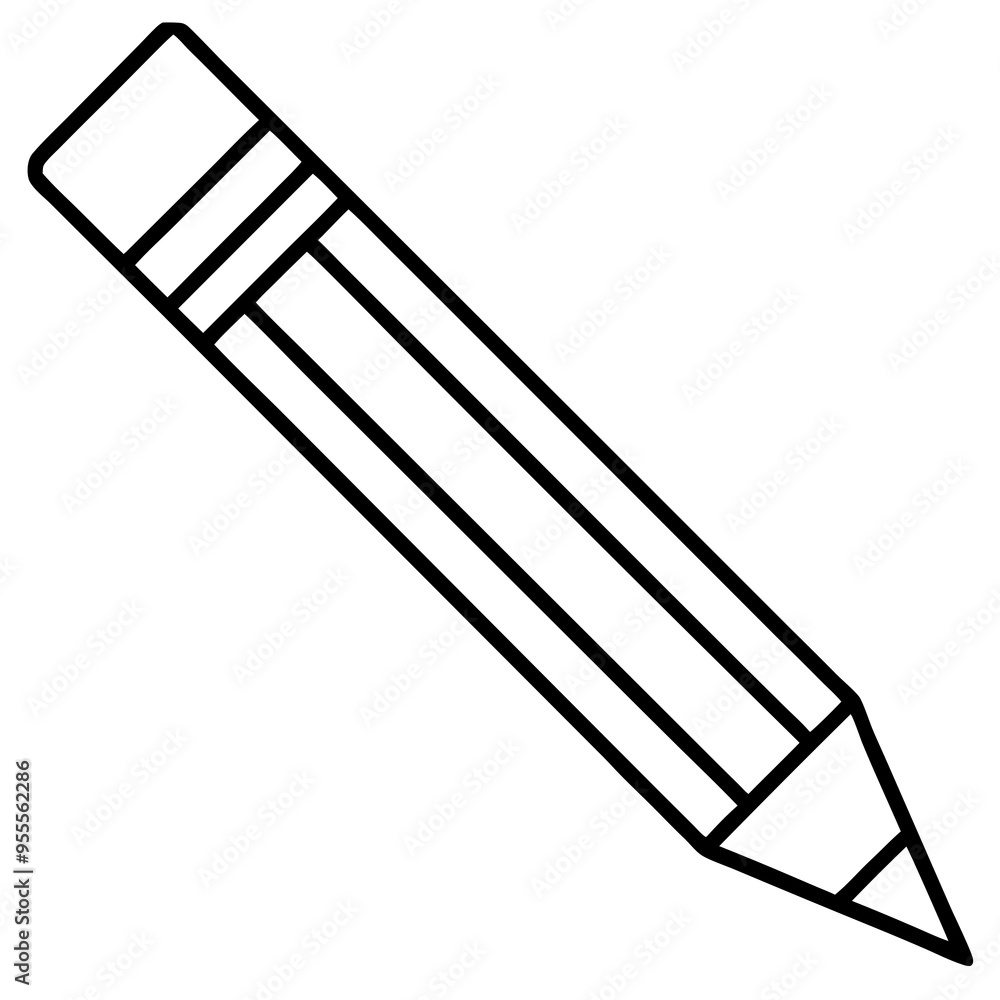 Vector Art Pencil Icon in Serious Style Vector Art Pencil Icon in Serious Style