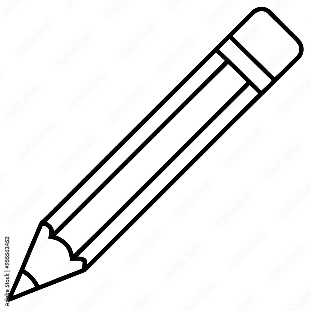 Vector Art Pencil Icon in Serious Style Vector Art Pencil Icon in Serious Style