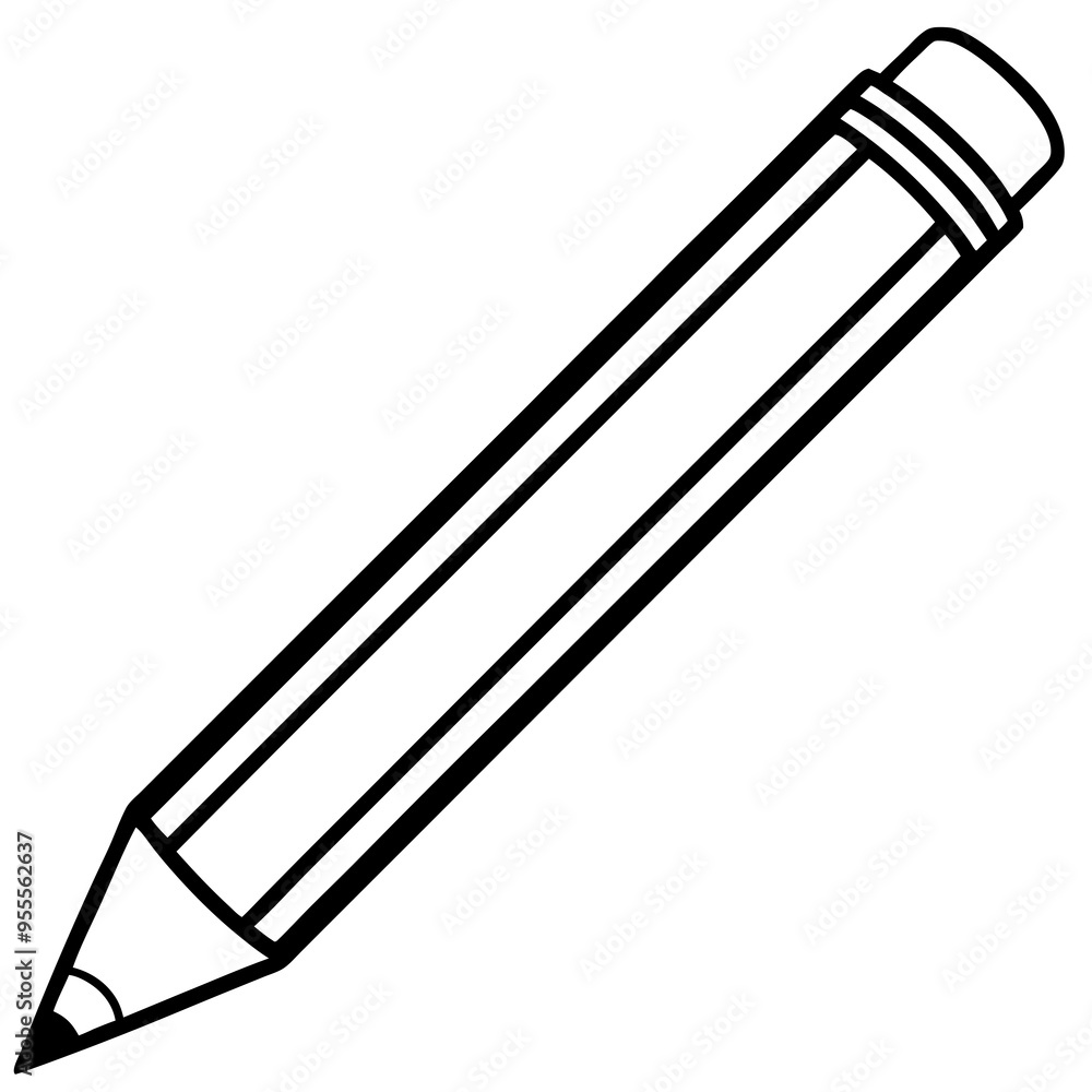 Vector Art Pencil Icon in Serious Style Vector Art Pencil Icon in Serious Style