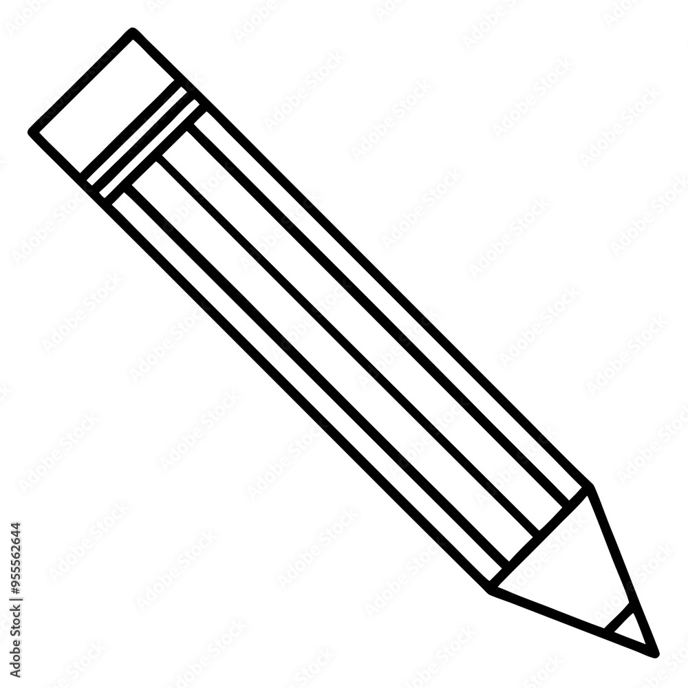 Vector Art Pencil Icon in Serious Style Vector Art Pencil Icon in Serious Style