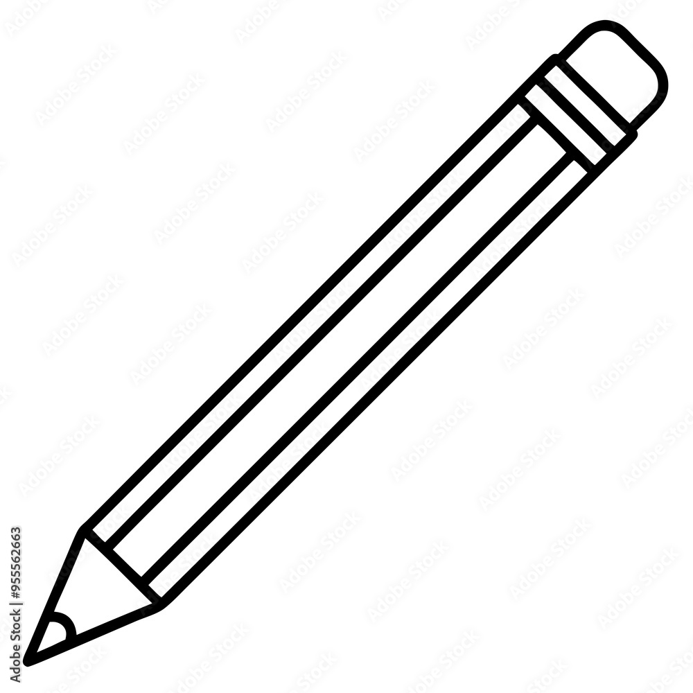 Vector Art Pencil Icon in Serious Style Vector Art Pencil Icon in Serious Style