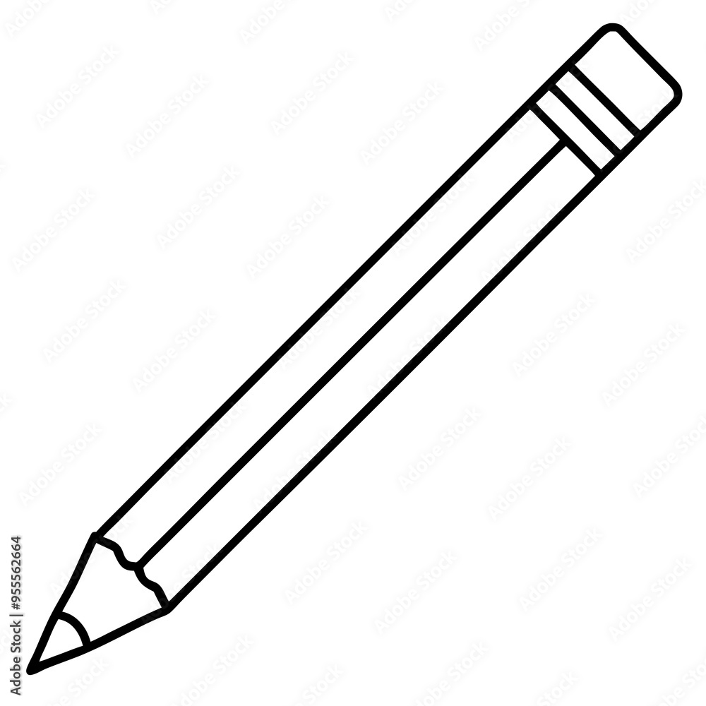 Vector Art Pencil Icon in Serious Style Vector Art Pencil Icon in Serious Style