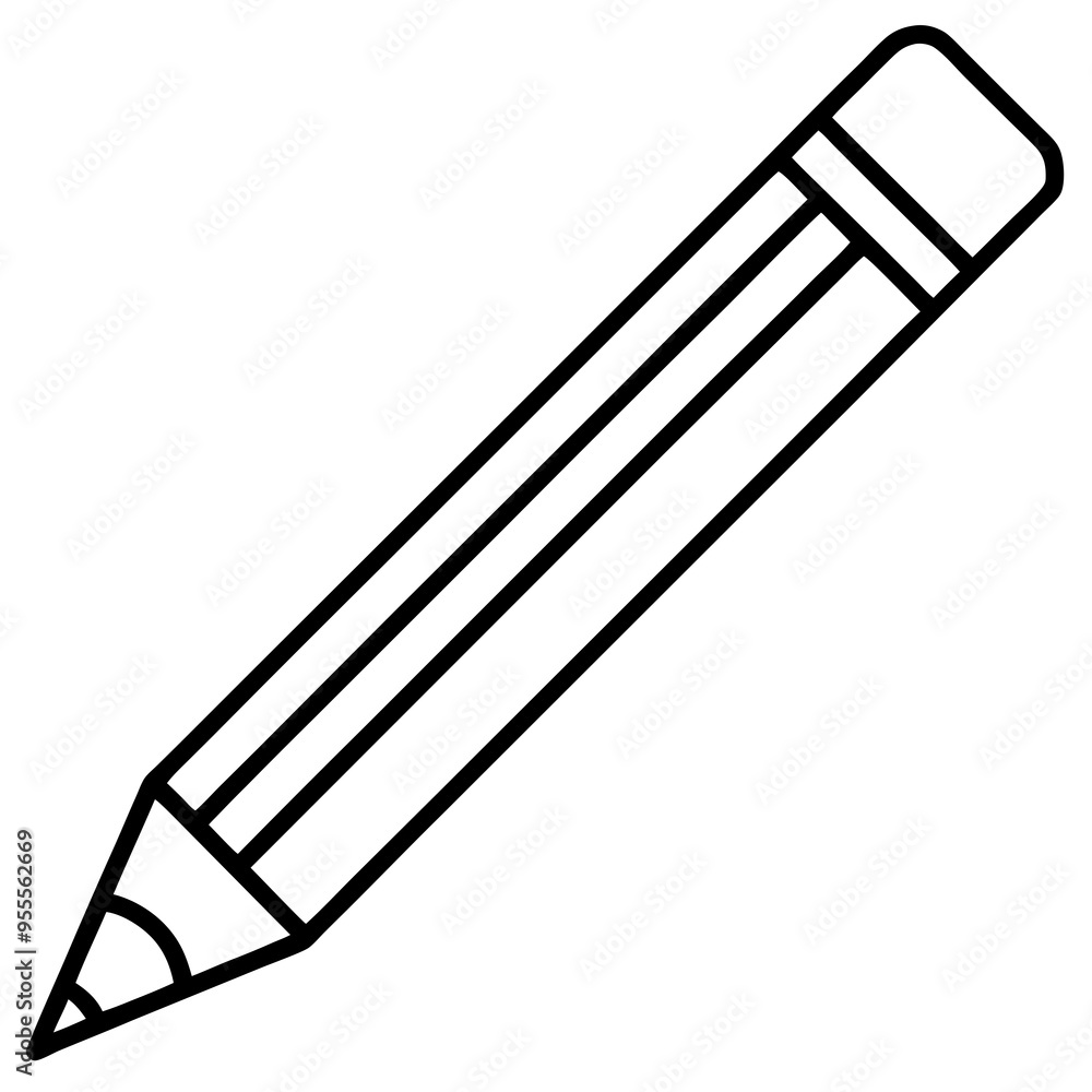 Vector Art Pencil Icon in Serious Style Vector Art Pencil Icon in Serious Style
