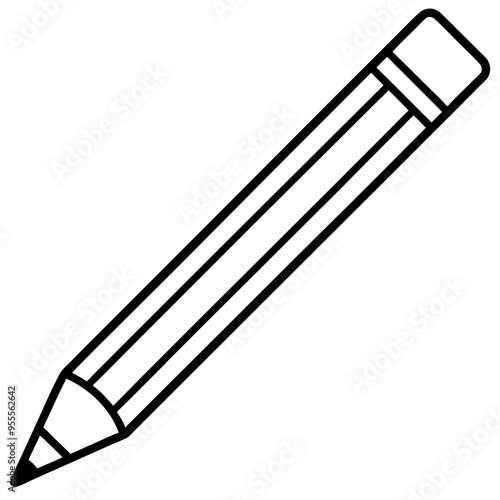 Vector Art Pencil Icon in Serious Style