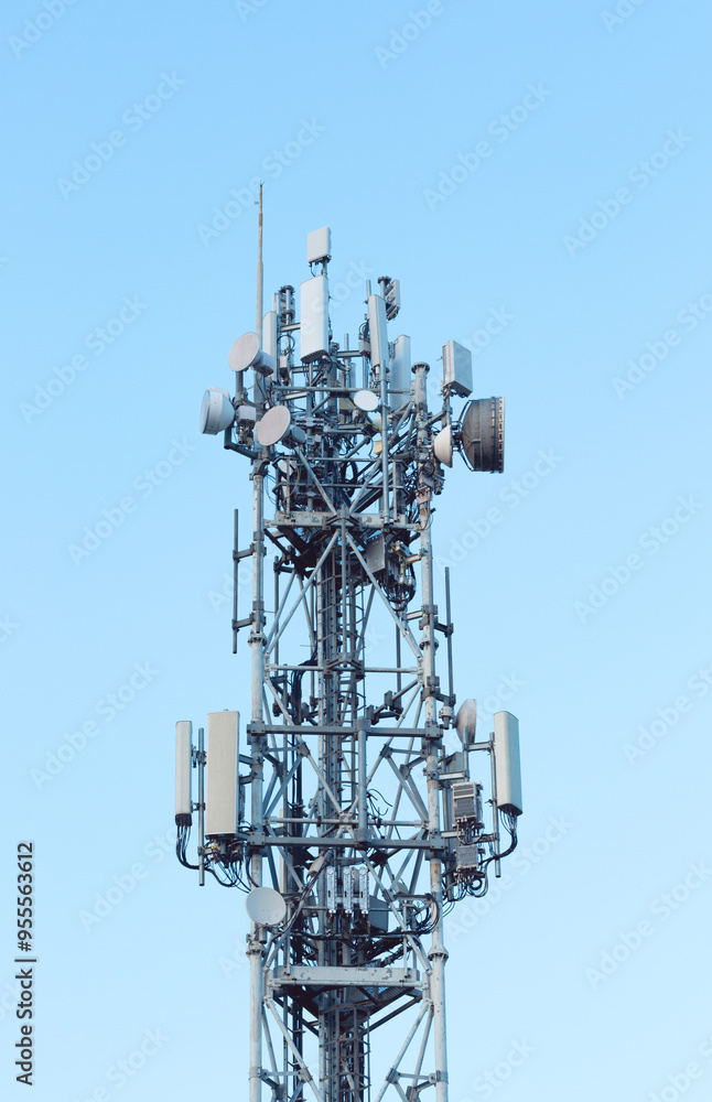 5G antenna is located against the sky. New technologies 5G antenna is located against the sky. New technologies