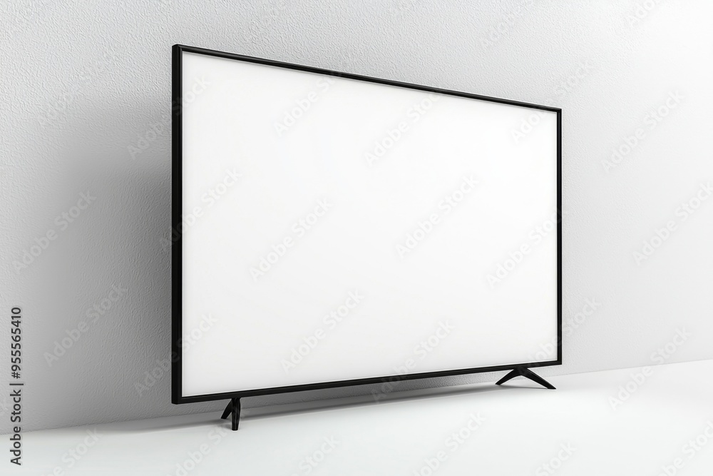 TV screen mockup on isolated background created with Generative AI TV screen mockup on isolated background created with Generative AI