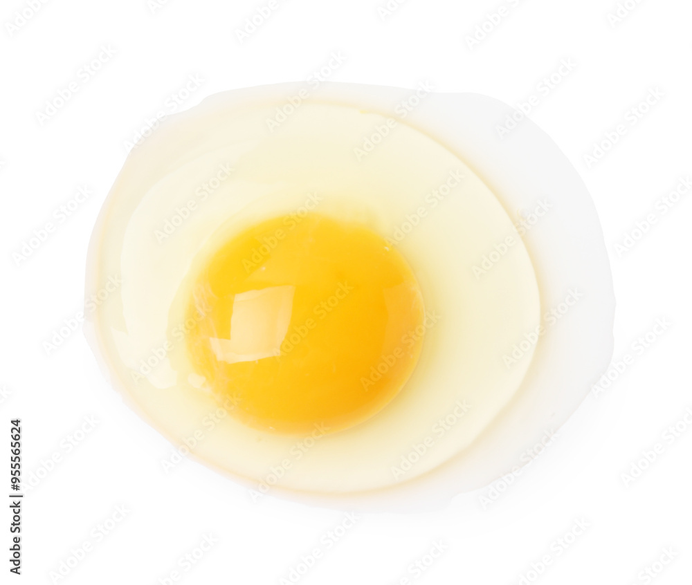 One raw egg isolated on white, top view One raw egg isolated on white, top view
