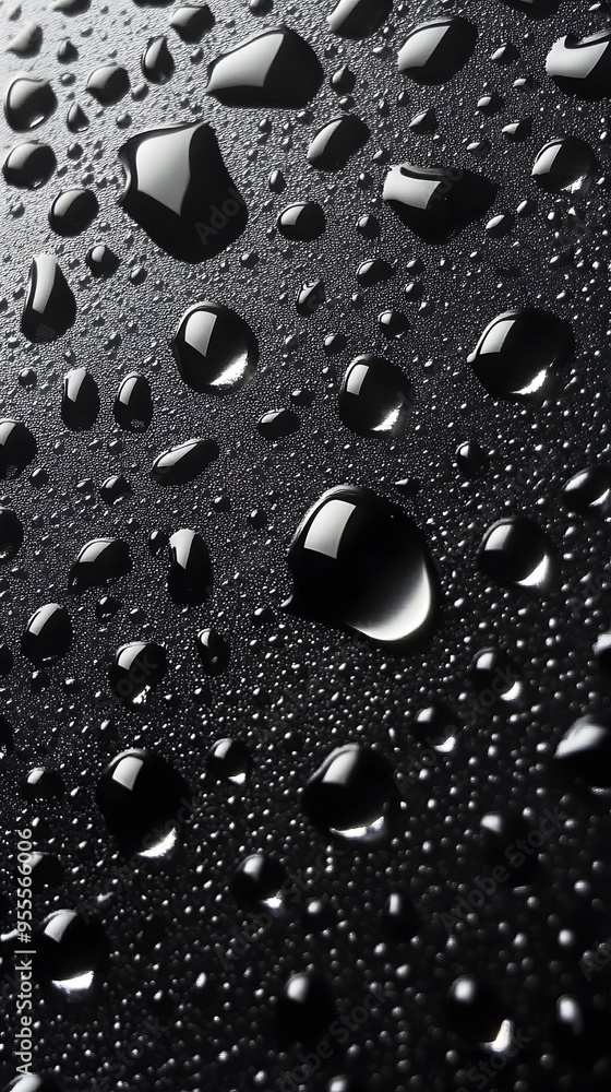 Water Drops, Rain, Dew on Black Background, Abstract Image, Texture, Pattern, Wallpaper, Cover and Screen for Smartphone, PC, Laptop, 9:16 and 16:9 Format Water Drops, Rain, Dew on Black Background, Abstract Image, Texture, Pattern, Wallpaper, Cover and Screen for Smartphone, PC, Laptop, 9:16 and 16:9 Format