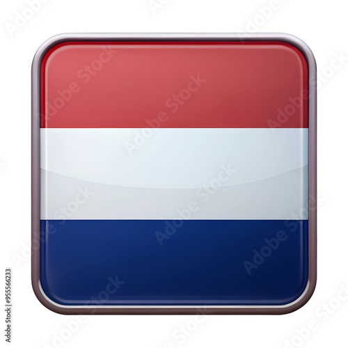 Netherlands flag in Rounded Square icon isolated on a transparent background Free Download Netherlands flag in Rounded Square icon isolated on a transparent background - GFXLoad