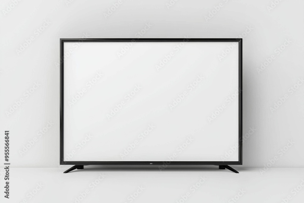 TV screen mockup on isolated background created with Generative AI TV screen mockup on isolated background created with Generative AI