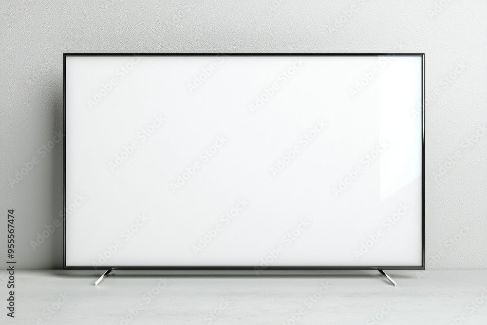 TV screen mockup on isolated background created with Generative AI TV screen mockup on isolated background created with Generative AI