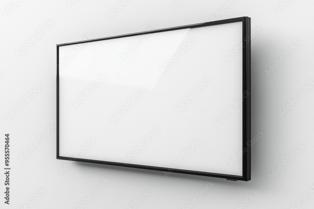 TV screen mockup on isolated background created with Generative AI TV screen mockup on isolated background created with Generative AI