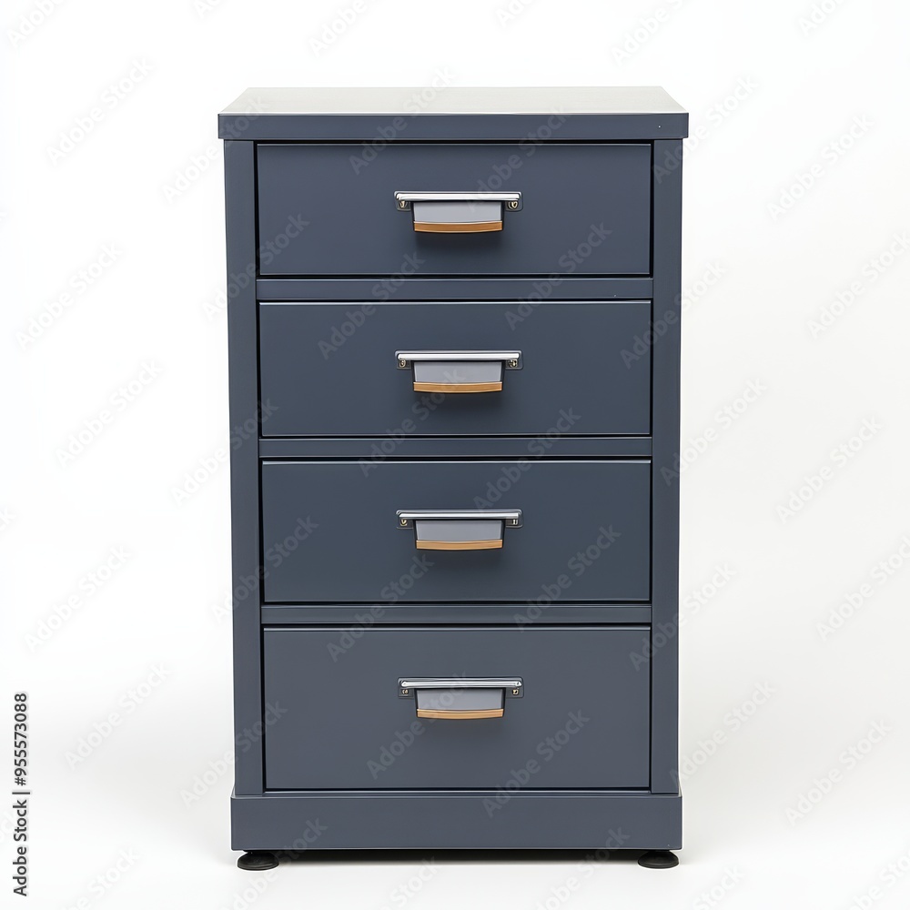 Modern four drawer cabinet in a sleek design isolated on a white background perfect for storage solutions in contemporary spaces Modern four drawer cabinet in a sleek design isolated on a white background perfect for storage solutions in contemporary spaces