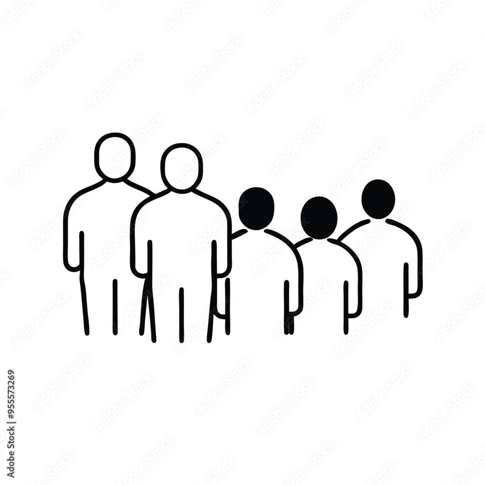 People icon. Group of people, vector silhouette clipart, isolated white background, People icon. Group of people, vector silhouette clipart, isolated white background,