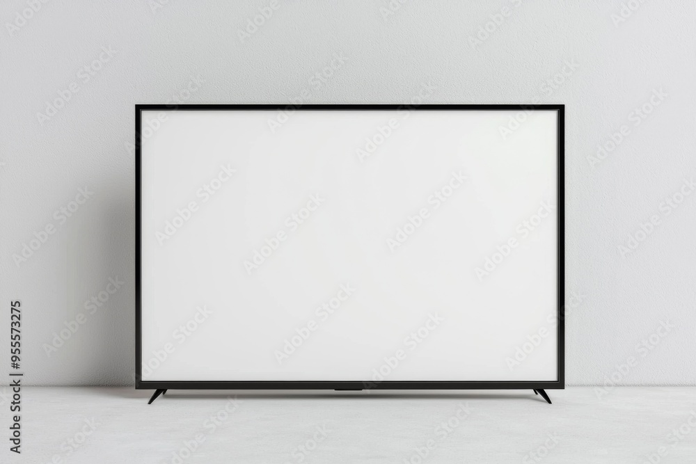 TV screen mockup on isolated background created with Generative AI TV screen mockup on isolated background created with Generative AI