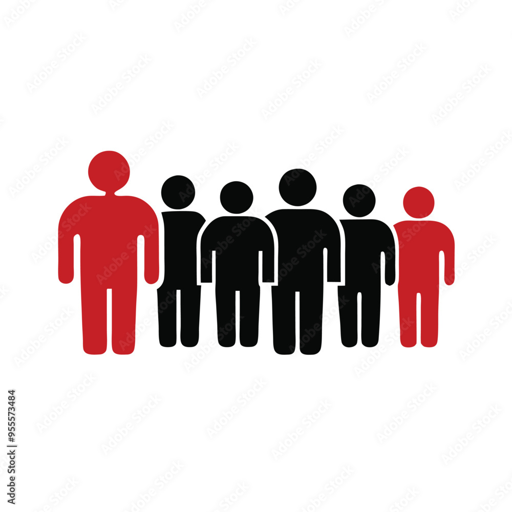 People icon. Group of people, vector silhouette clipart, isolated white background, People icon. Group of people, vector silhouette clipart, isolated white background,