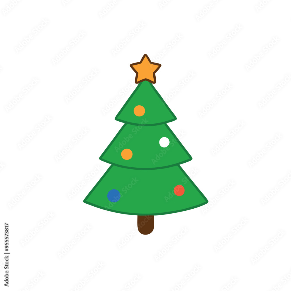 The Christmas tree bounces ,vector silhouette clipart, isolated on white background The Christmas tree bounces ,vector silhouette clipart, isolated on white background