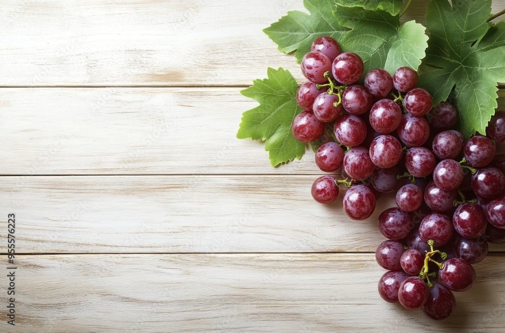 Grapes on Rustic Wooden Background Grapes on Rustic Wooden Background