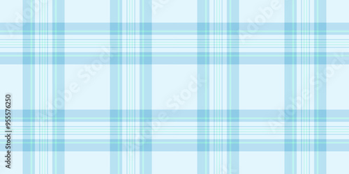Rug fabric check seamless, uniform texture textile vector. Symmetry background plaid tartan pattern in light and cyan colors.