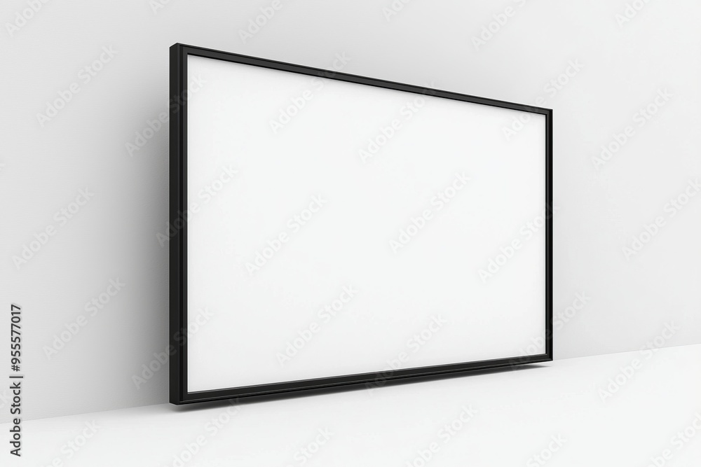 TV screen mockup on isolated background created with Generative AI TV screen mockup on isolated background created with Generative AI