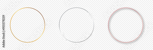 Set of three circle frames