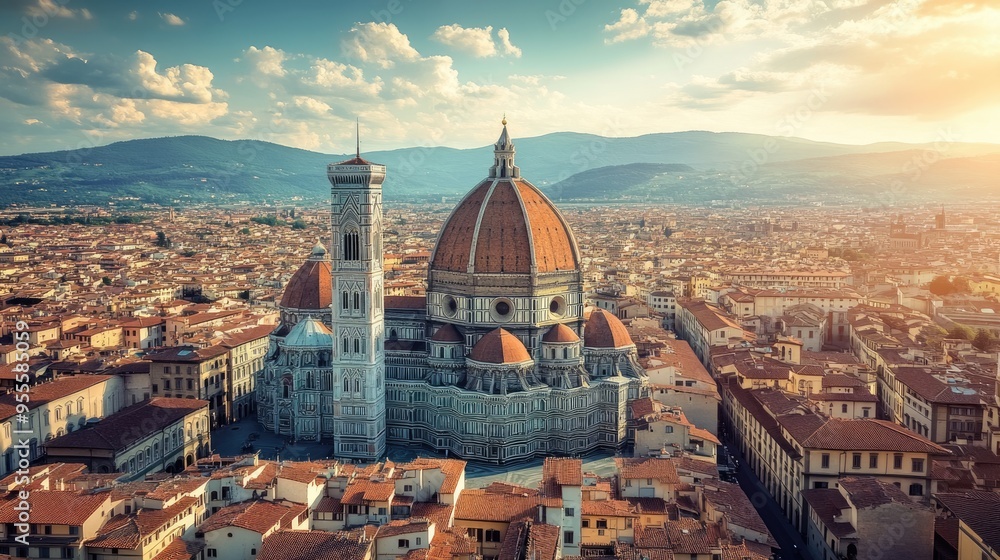 Obraz premium Florence South Carolina. Duomo Cathedral Santa Maria del Fiore in Italy Tuscany