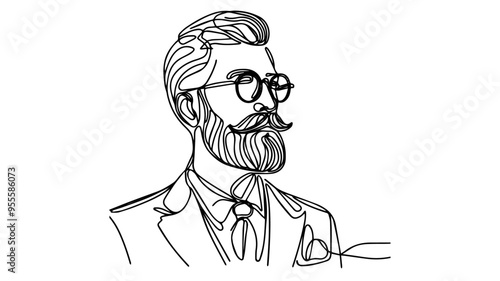 hipster line art vector