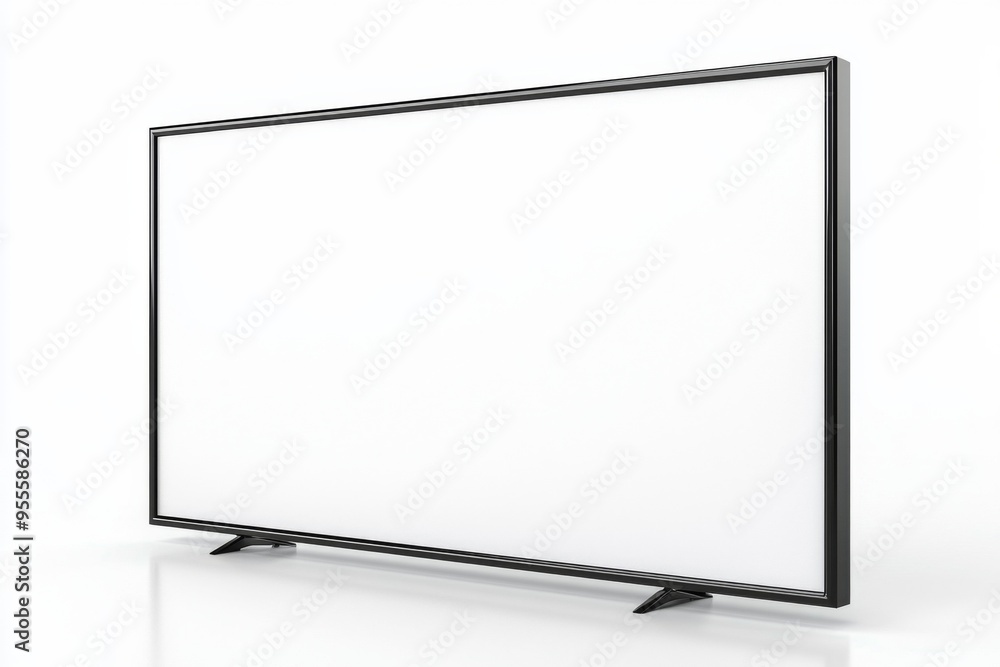 TV screen mockup on isolated background created with Generative AI TV screen mockup on isolated background created with Generative AI