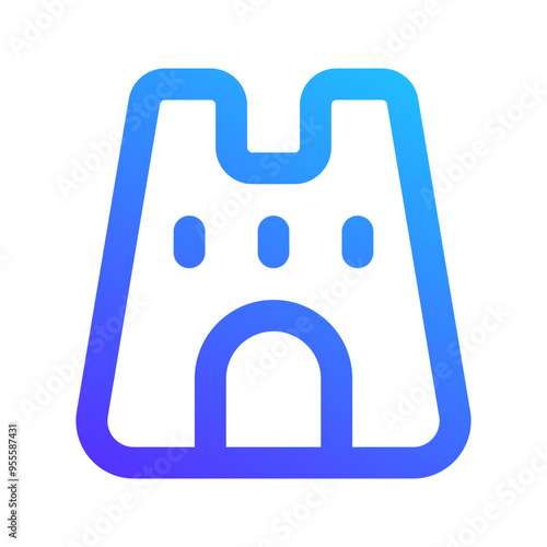 sand castle gradient icon