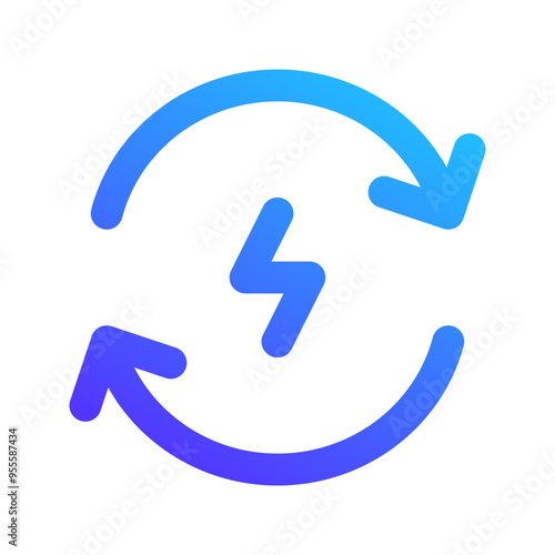 renewable energy gradient icon