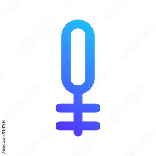 toilet brush gradient icon