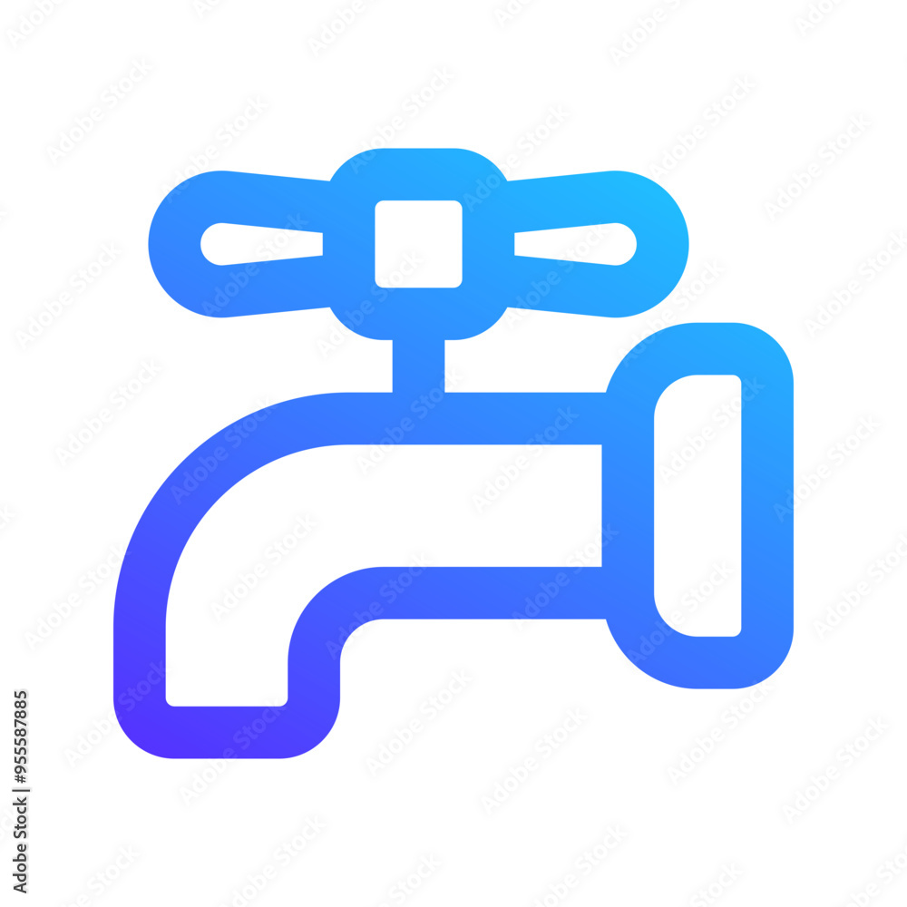 water tap gradient icon water tap gradient icon