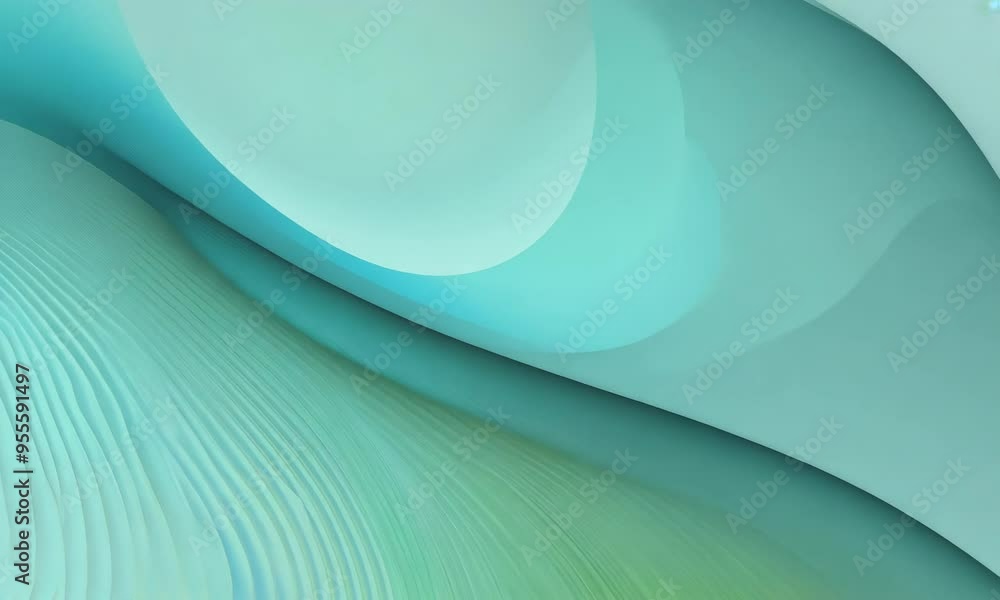 abstract universal background in green-blue turquoise tones with smoothly flowing waves and soft gradients for serene, calming, and soothing visual experiences in digital and print media designs abstract universal background in green-blue turquoise tones with smoothly flowing waves and soft gradients for serene, calming, and soothing visual experiences in digital and print media designs