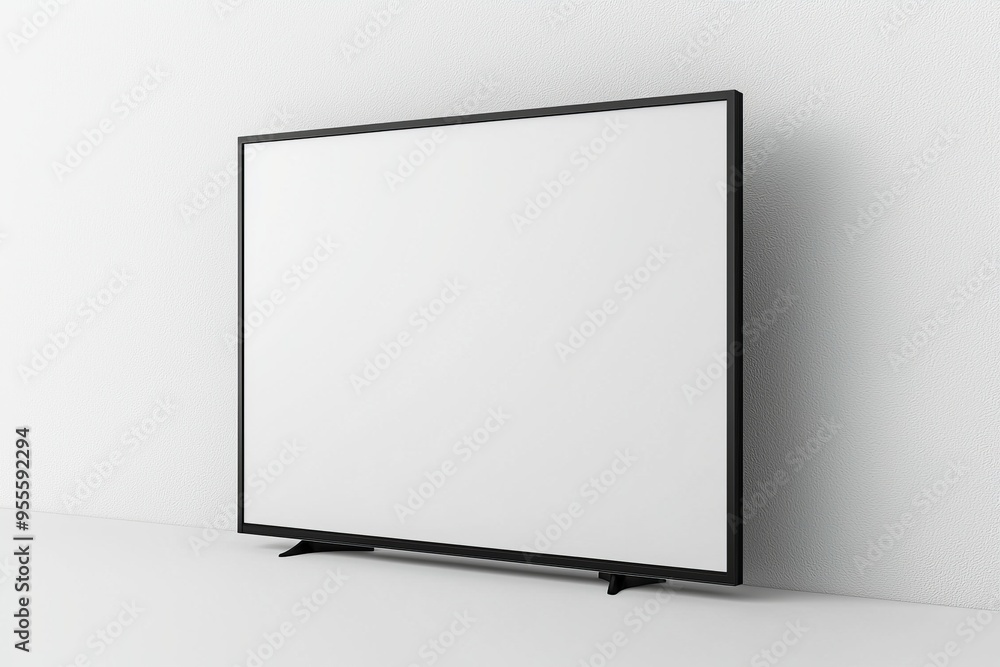 TV screen mockup on isolated background created with Generative AI TV screen mockup on isolated background created with Generative AI