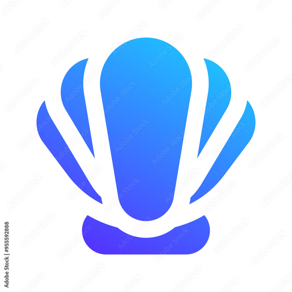 Naklejka premium seashell gradient fill icon