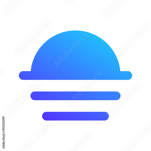 sunset gradient fill icon