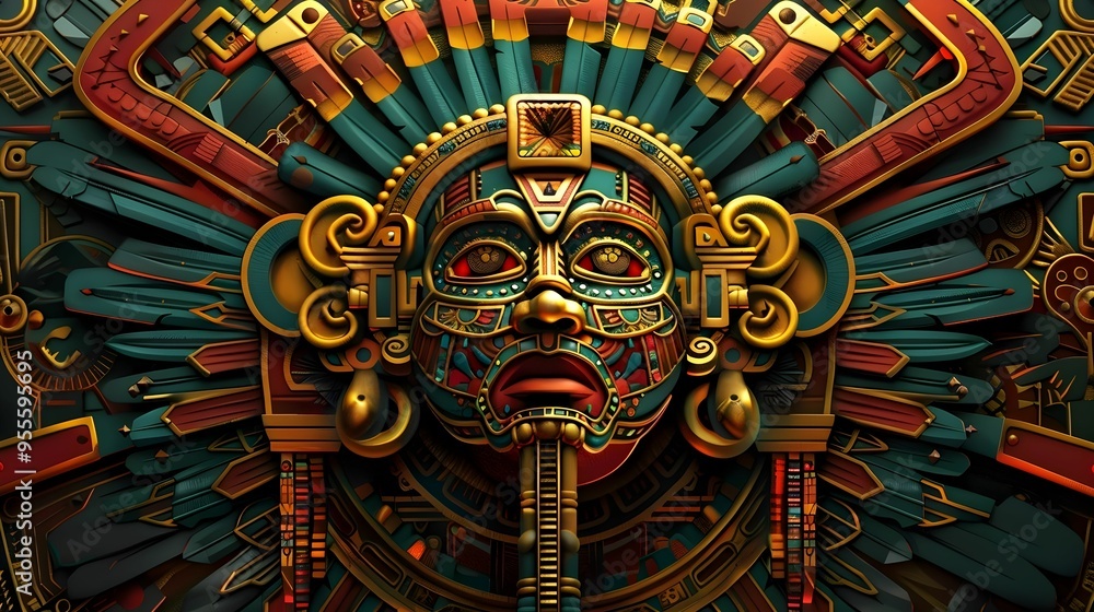 Obraz premium AZTEC CONCEPT ILLUSTRATION