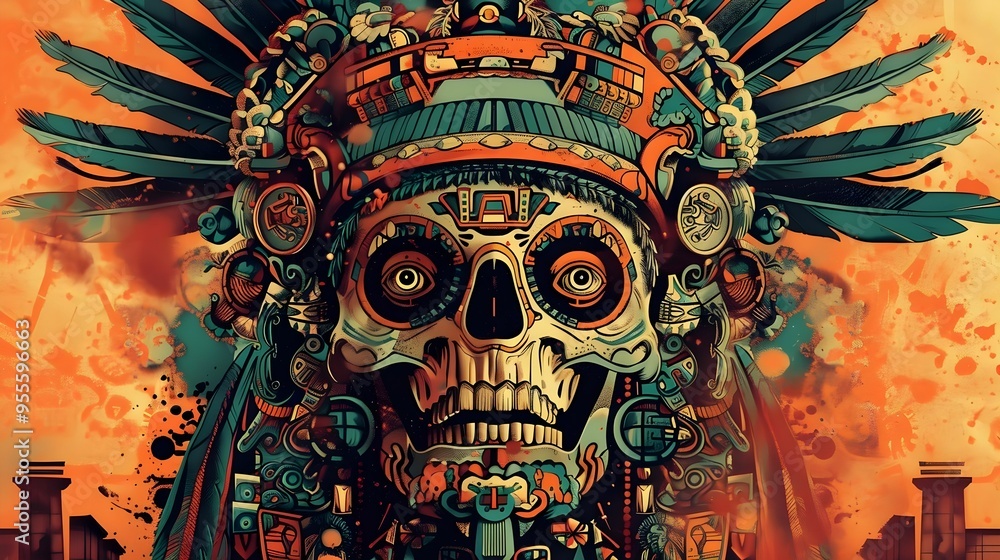 Obraz premium AZTEC CONCEPT ILLUSTRATION