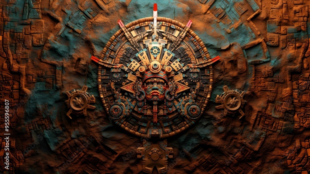 Obraz premium AZTEC CONCEPT ILLUSTRATION