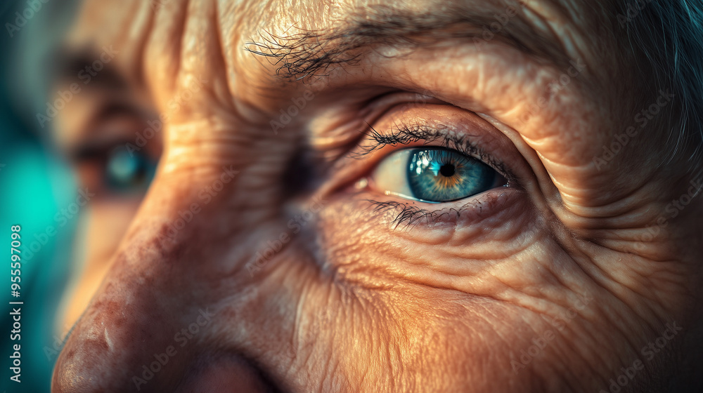 Close-Up Portrait of an Aging Woman with Deep Wrinkles Close-Up Portrait of an Aging Woman with Deep Wrinkles