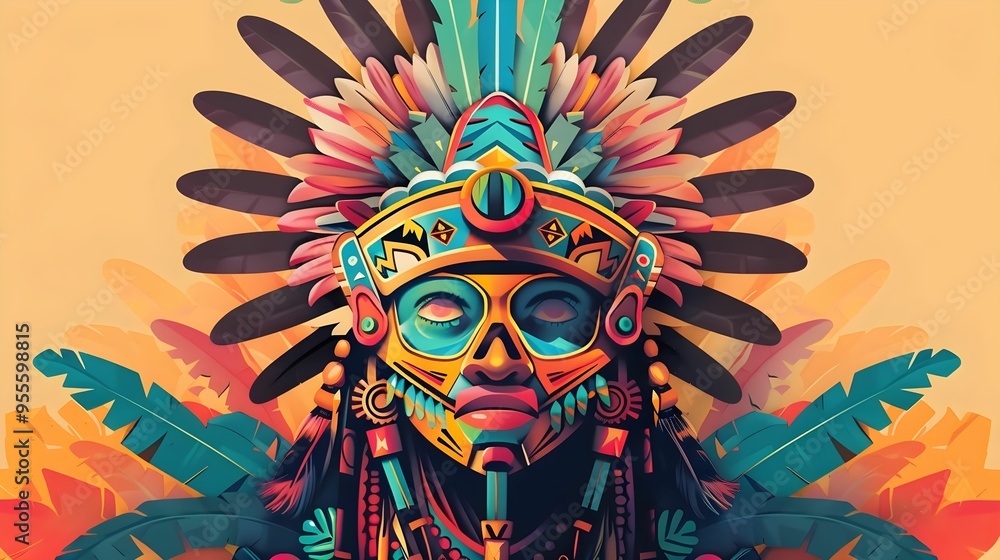 Obraz premium AZTEC CONCEPT ILLUSTRATION