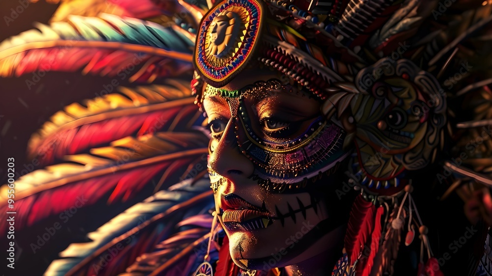 Fototapeta premium AZTEC CONCEPT ILLUSTRATION