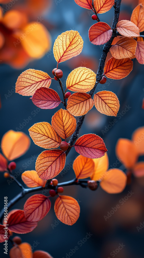 Autumn, fall leaves background. AI generative