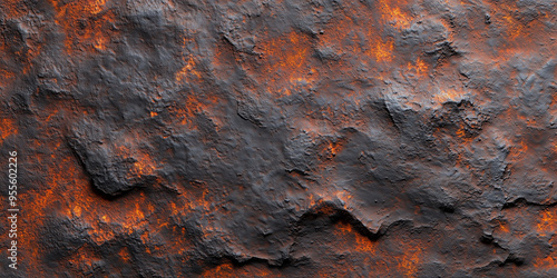 A detailed close-up image capturing the texture of rust on a steel plate. The rough, corroded surface showcases the intricate patterns caused by oxidation, highlighting the effects of time and weather