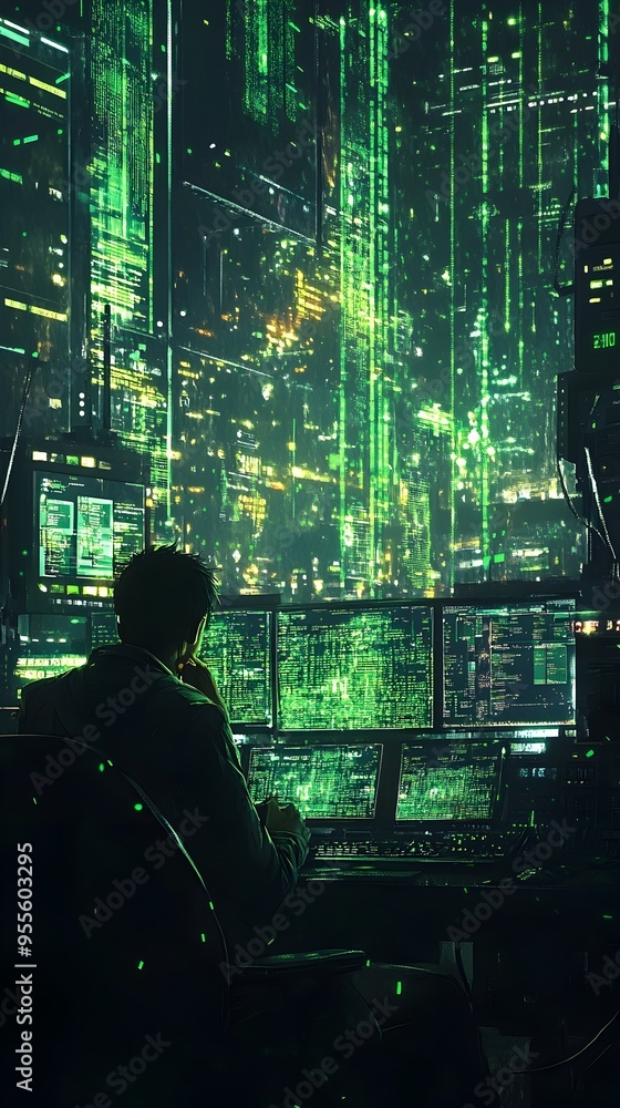 Visionary Coder Crafting Breakthrough Code Amid Ethereal Data Streams and Futuristic Interfaces Visionary Coder Crafting Breakthrough Code Amid Ethereal Data Streams and Futuristic Interfaces