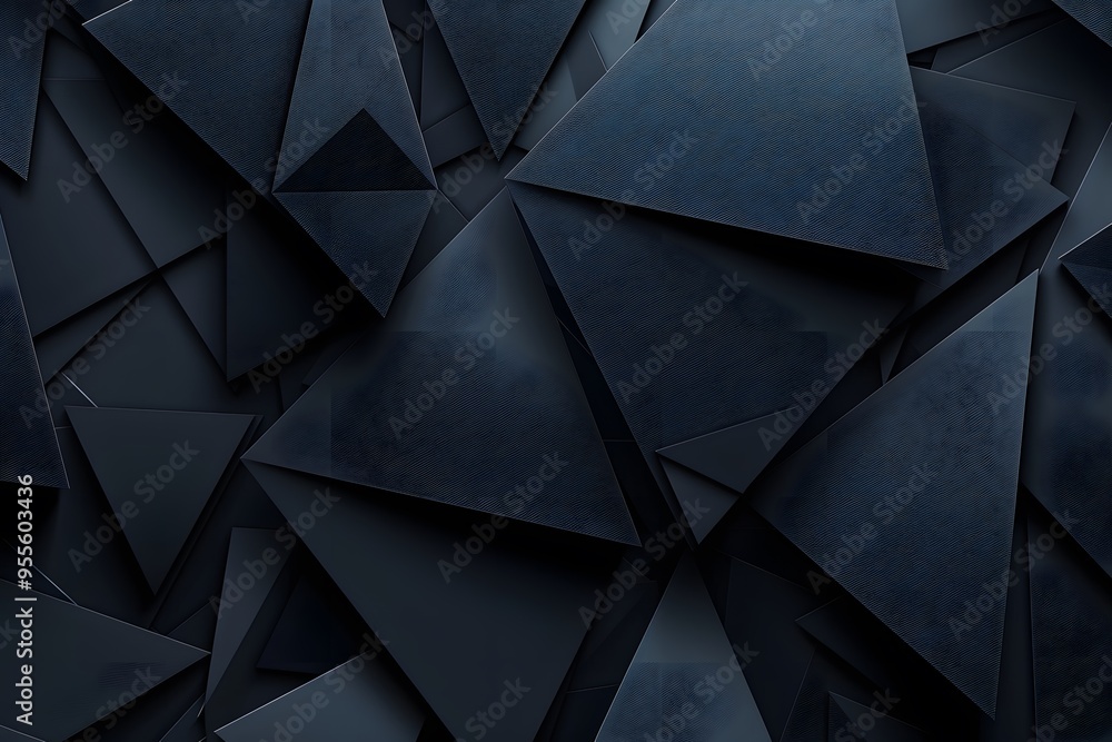 Abstract Dark Geometric Background with Triangular Shapes Abstract Dark Geometric Background with Triangular Shapes