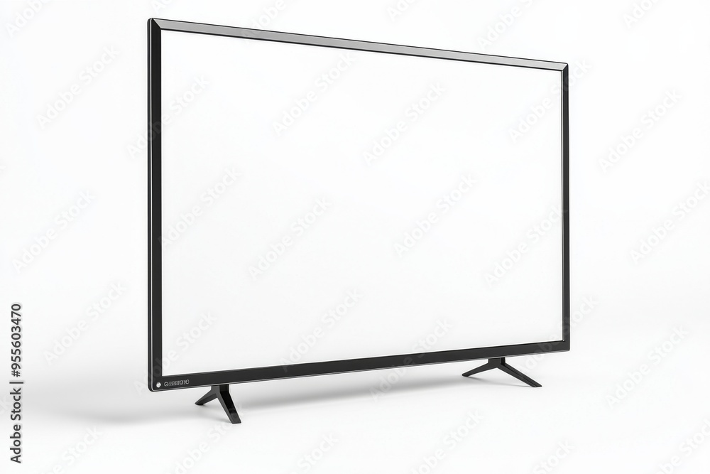 TV screen mockup on isolated background created with Generative AI TV screen mockup on isolated background created with Generative AI