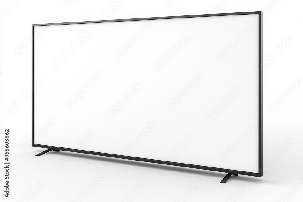 TV screen mockup on isolated background created with Generative AI TV screen mockup on isolated background created with Generative AI