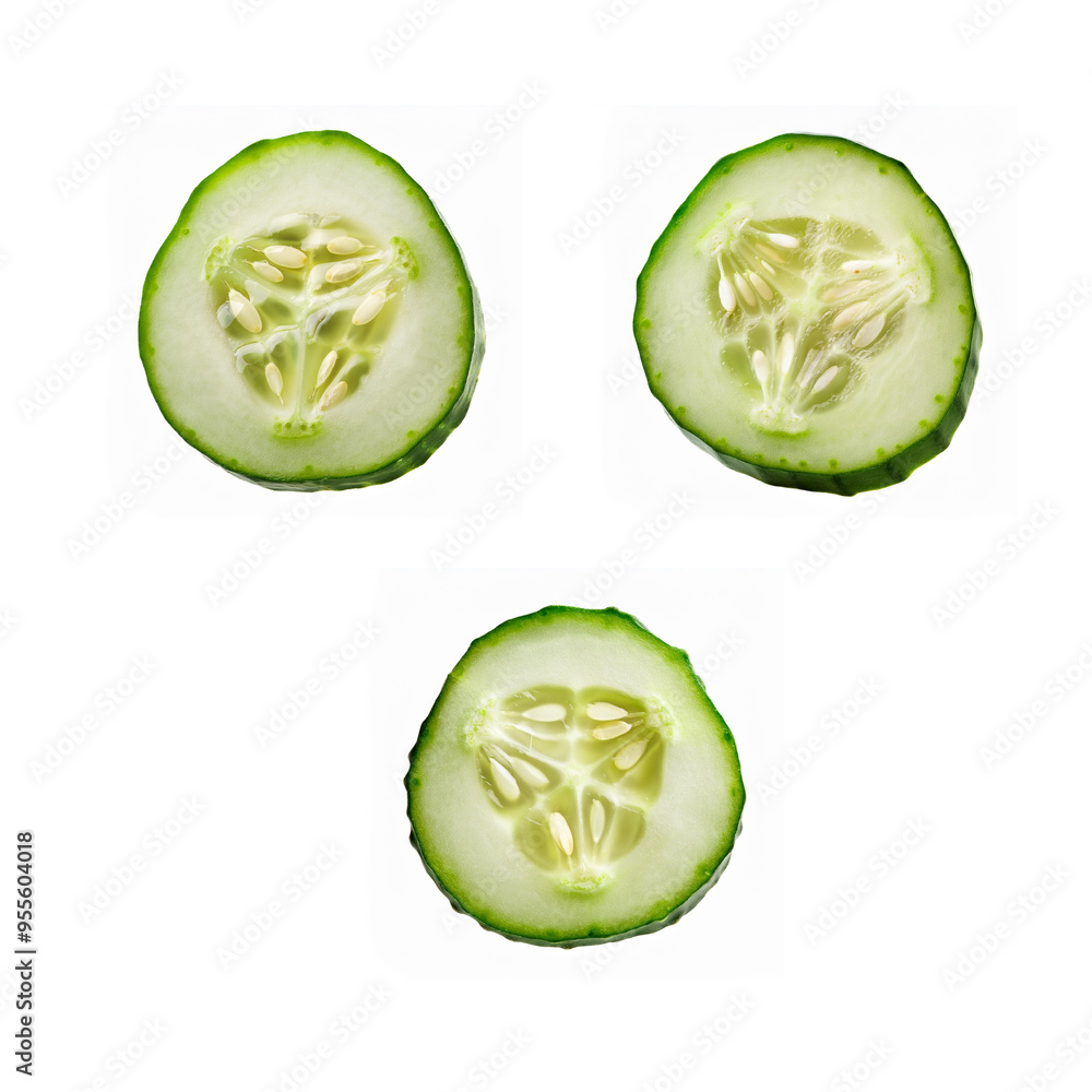 cucumber slices isolated on white cucumber slices isolated on white