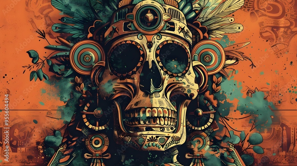 AZTEC CONCEPT ILLUSTRATION AZTEC CONCEPT ILLUSTRATION